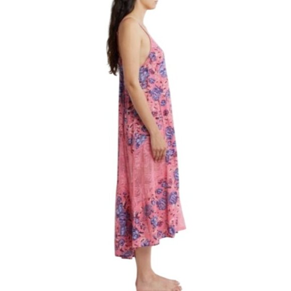 NEW Intimately FP First Date Print Sleeveless‎ Maxi Dress in Sweet Pink Combo, M - Picture 3 of 16